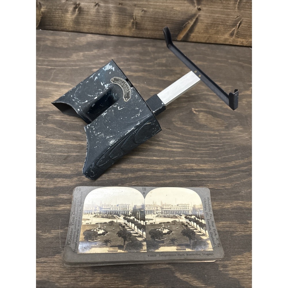 Vintage Keystone Televiewer Stereoscope Viewer Lot w/ 8 Stereoviewer Cards